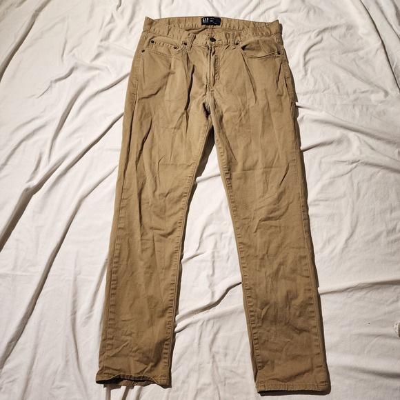 GAP Slim Fit Everyday‎ Flex Khaki Pants Men's Size 31x30 - Picture 1 of 8